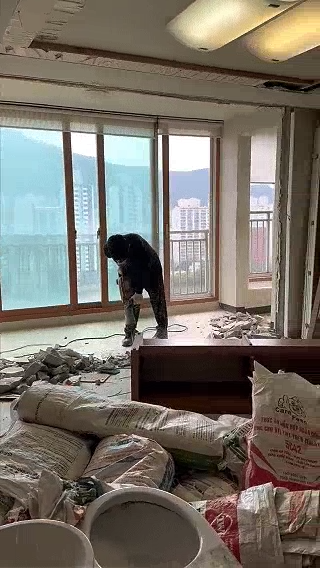 철거 작업 현장